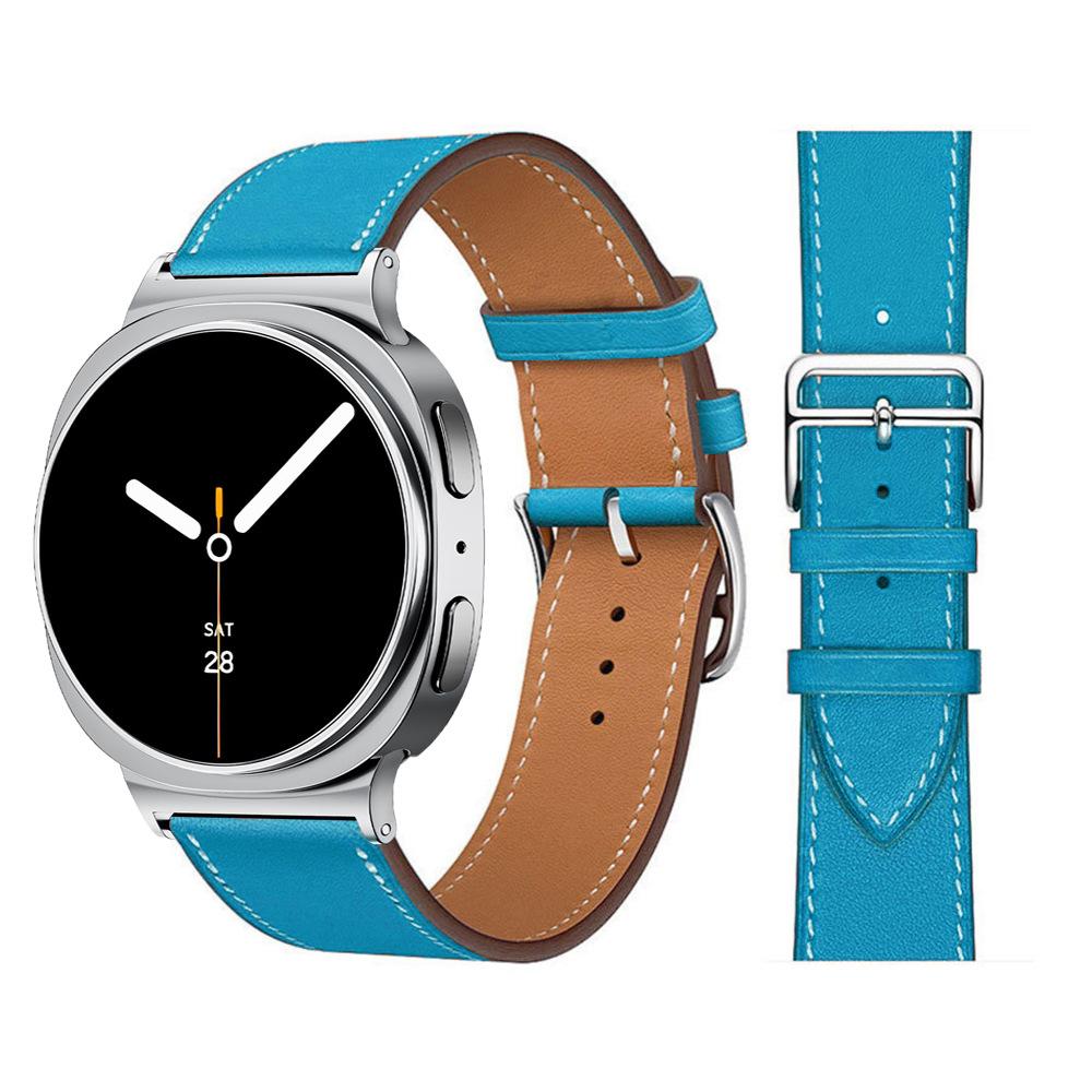Pulseira de Couro Genuíno de Reposição Para Samsung Galaxy Watch 8 (40mm, 44mm) / Galaxy Watch 8 Classic