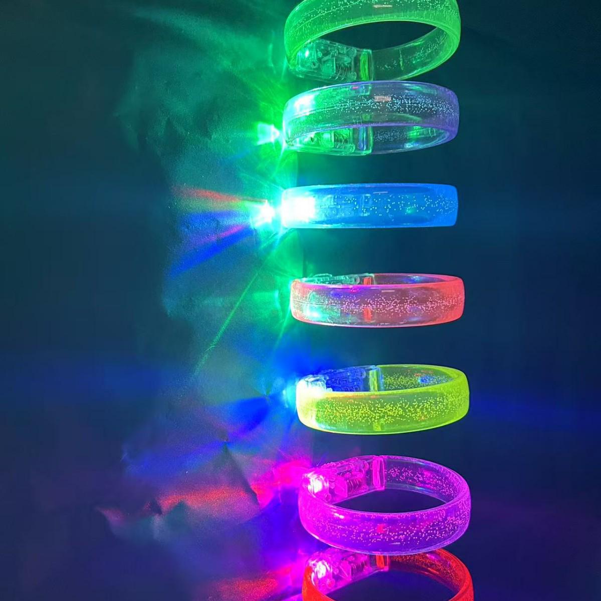 

LED Glowing Concert Bracelet - Colorful Flashing Acrylic Wristband