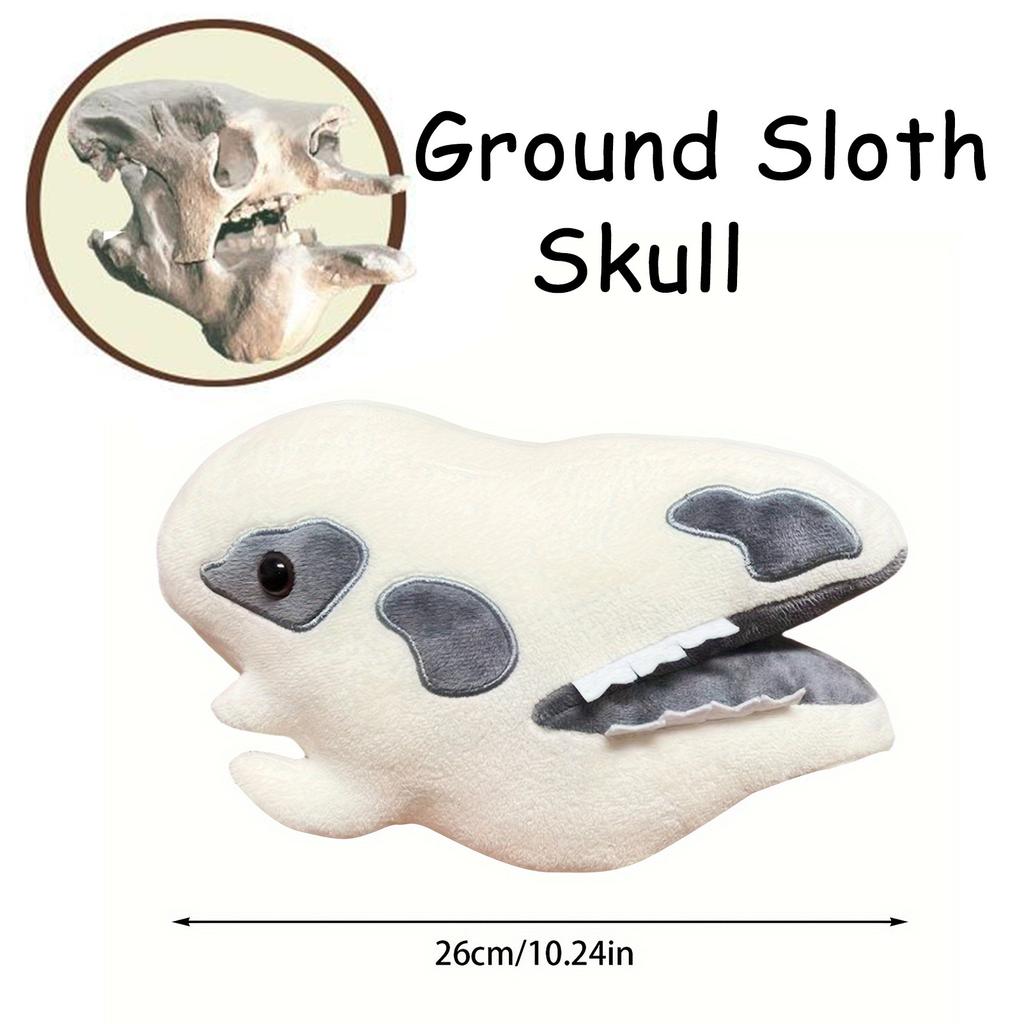 Fuzzy Fossils Plush Riceratops Skull Dinosaur Skull Plush Doll Pillow