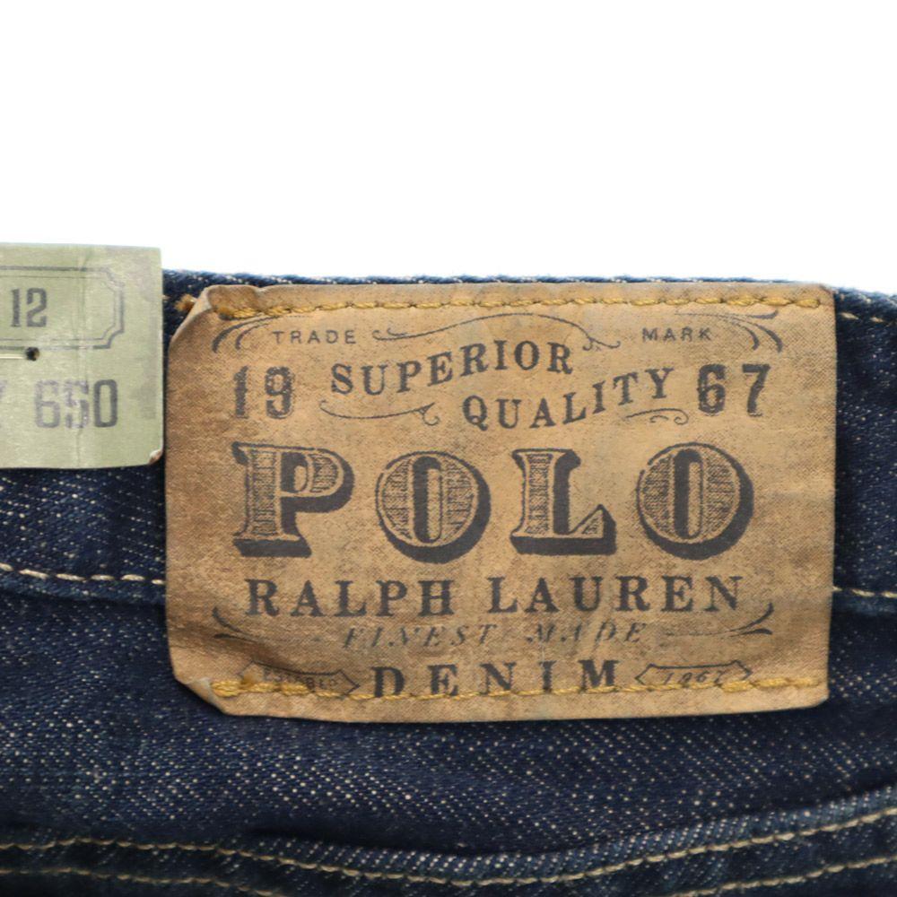 unused POLO RALPH LAUREN Skinny denim pants 12 Navy jeans Kid's Used