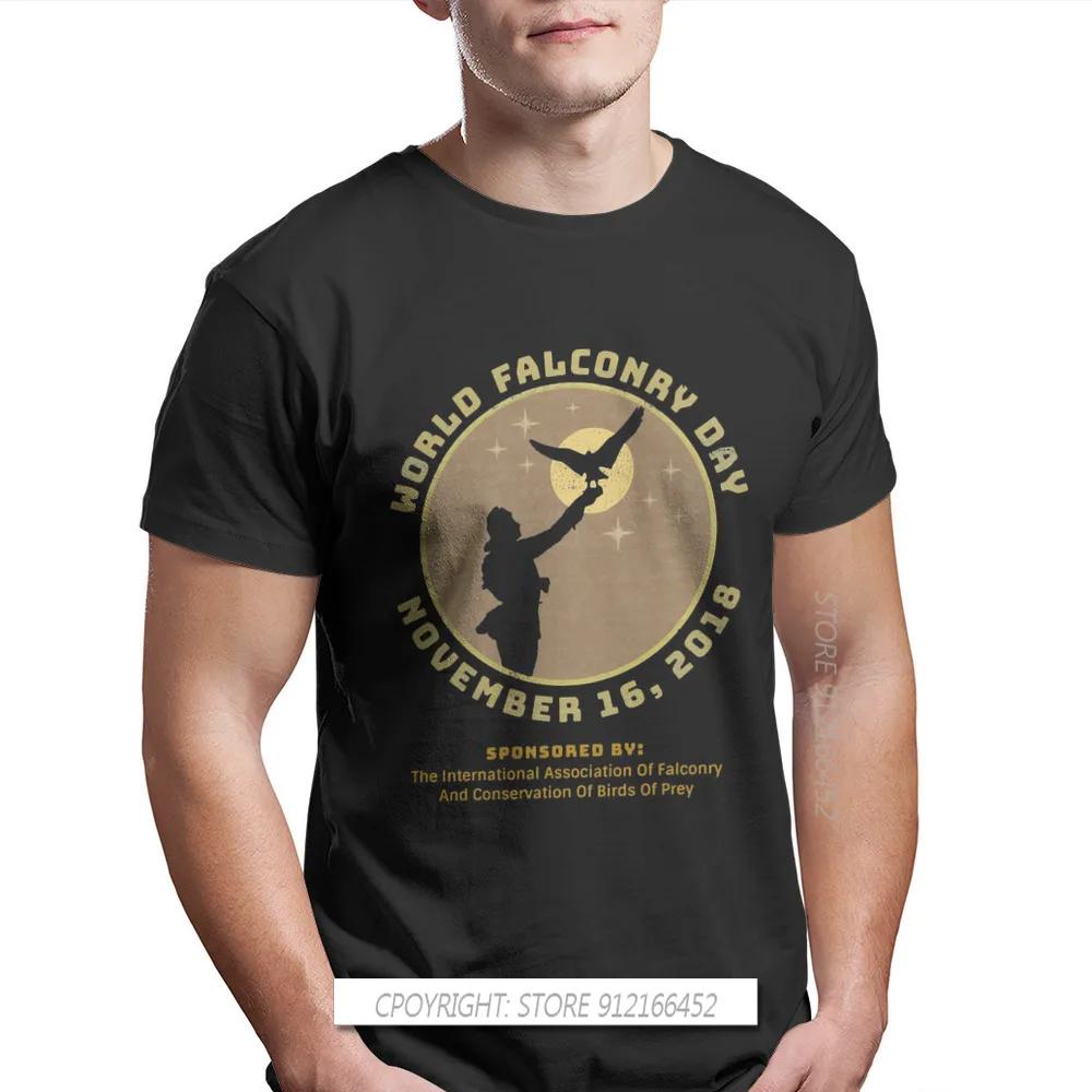 

Falconry Austringer Bird TShirt For Men World Falconry Day November 16 Soft Summer Sweatshirts T Shirt Trendy Loose - Men s S... S разноцветный