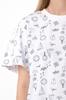 Women's Oversized Graphic T‑Shirt with Print – Casual Summer Fashion Top – Soft Cotton Relaxed Fit Shirt for Women Summer 8384-002 HC