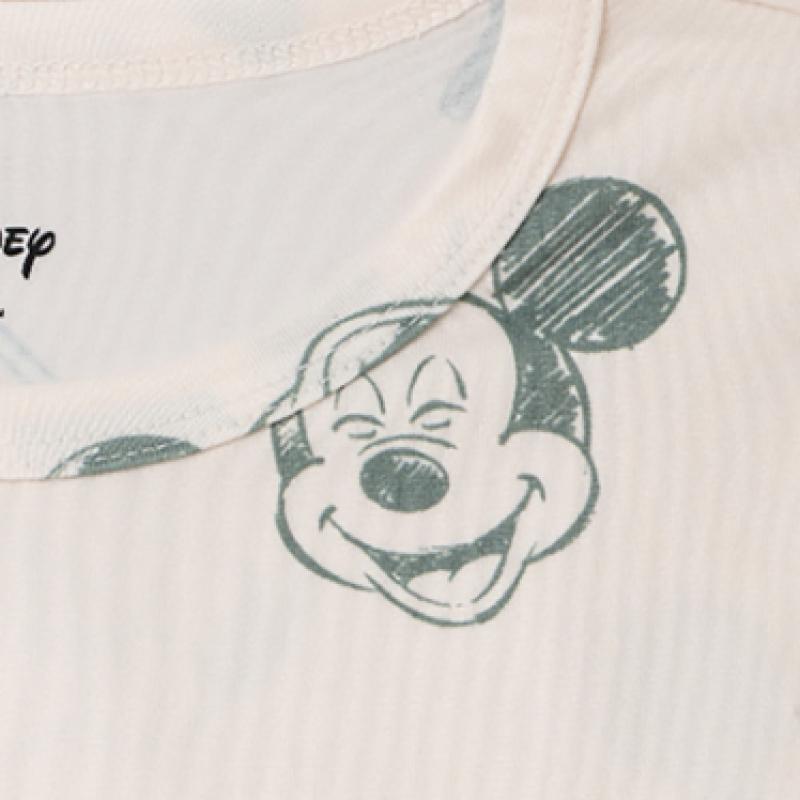 Daiso Disney Mickey Friends Kids HoMewear Top Green M