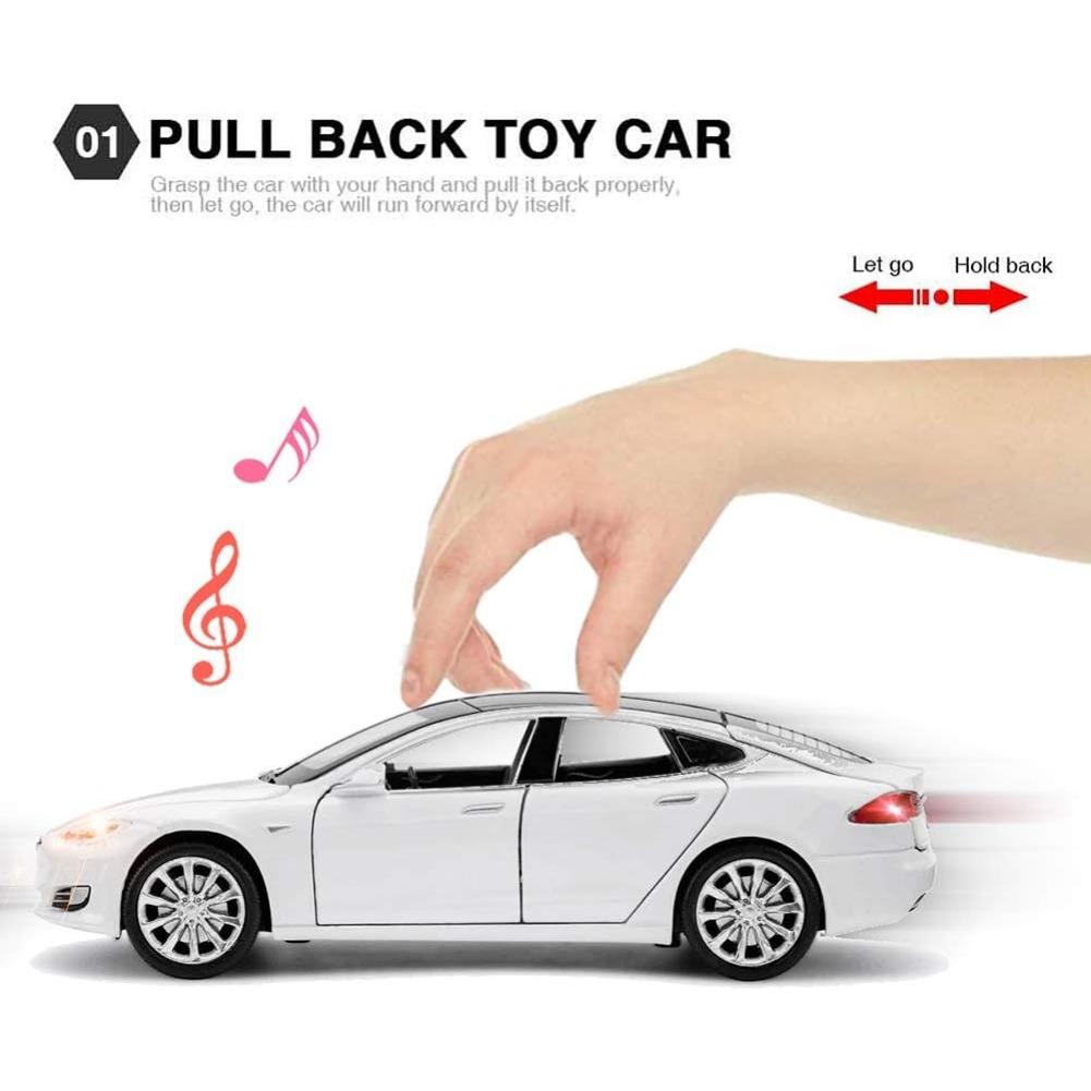 Voiture Tesla Cybertruck 1/32 VivaJoy | Modèle Métal Avec Remorque | Portes Ouvrantes Collection