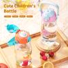 Neue Sport-Wasserflasche mit Strohhalm für Kinder, tragbar, auslaufsicher, umweltfreundliches Kunststoff-Trinkgeschirr, Zeitmarkierung, Tritan-Becher, BPA-frei