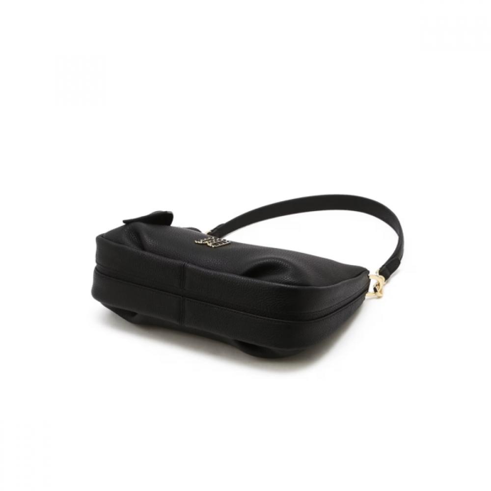 Daks Black Genuine Leather Dd Point Shoulder Bag
