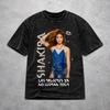Shakira - Las Mujeres Ya No Lloran World Tour  Washed T Shirt Fashion Harajuku Men Women  Hiphop T-Shirts Cotton