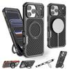Applicable To IPhone17Promax Mobile Phone Case, Carbon Fiber Magnetic Suction All-inclusive Anti-drop 17Pro IPhone Case.