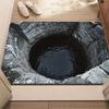Yousheng 3D Depth Floor Mat Diatomaceous Earth Absorbent Bottomless Pit Bath Mat Non-Slip Optical Illusion Rug for Bathroom Bedroom Living Room Decor