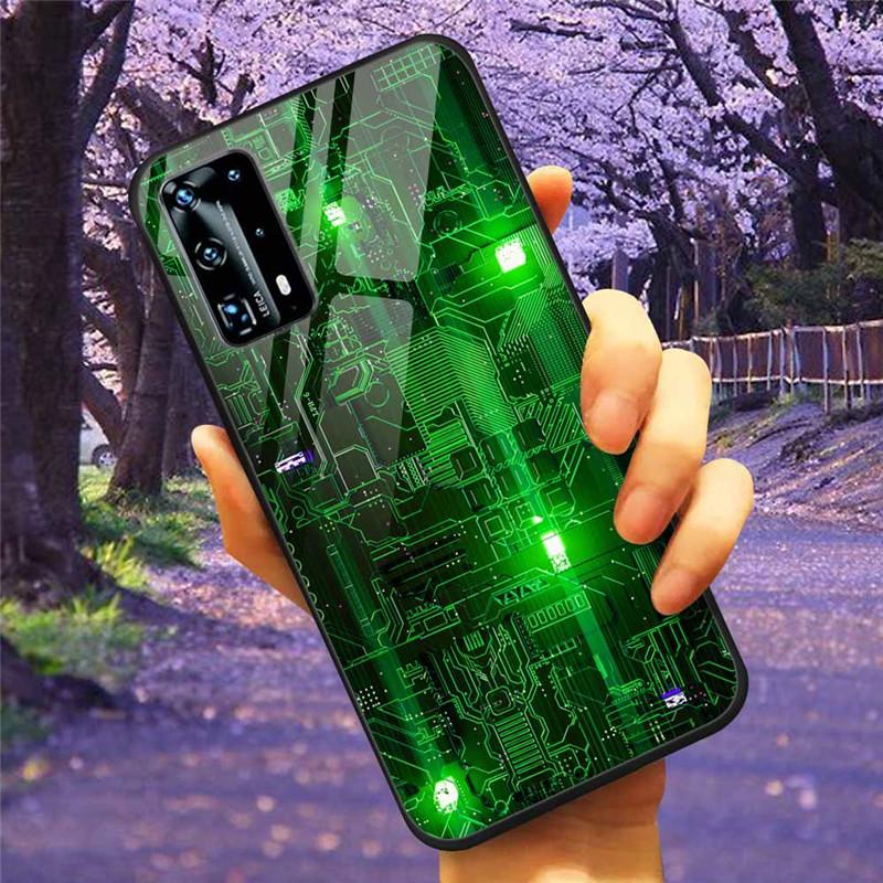 For Huawei P40 Lite / P40Pro Case P 40 Tempered Glass Starry Marble Hard Back Cover for Huawei P40 Pro / P40Lite E Cases Coque