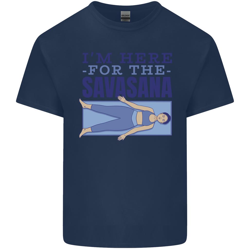 Funny Yoga Im Here For the Savasana Unisexs Light Cotton TShirt
