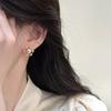 Natural freshwater pearl earrings hollow pink flower pearl earrings fashionable and exquisite pearls