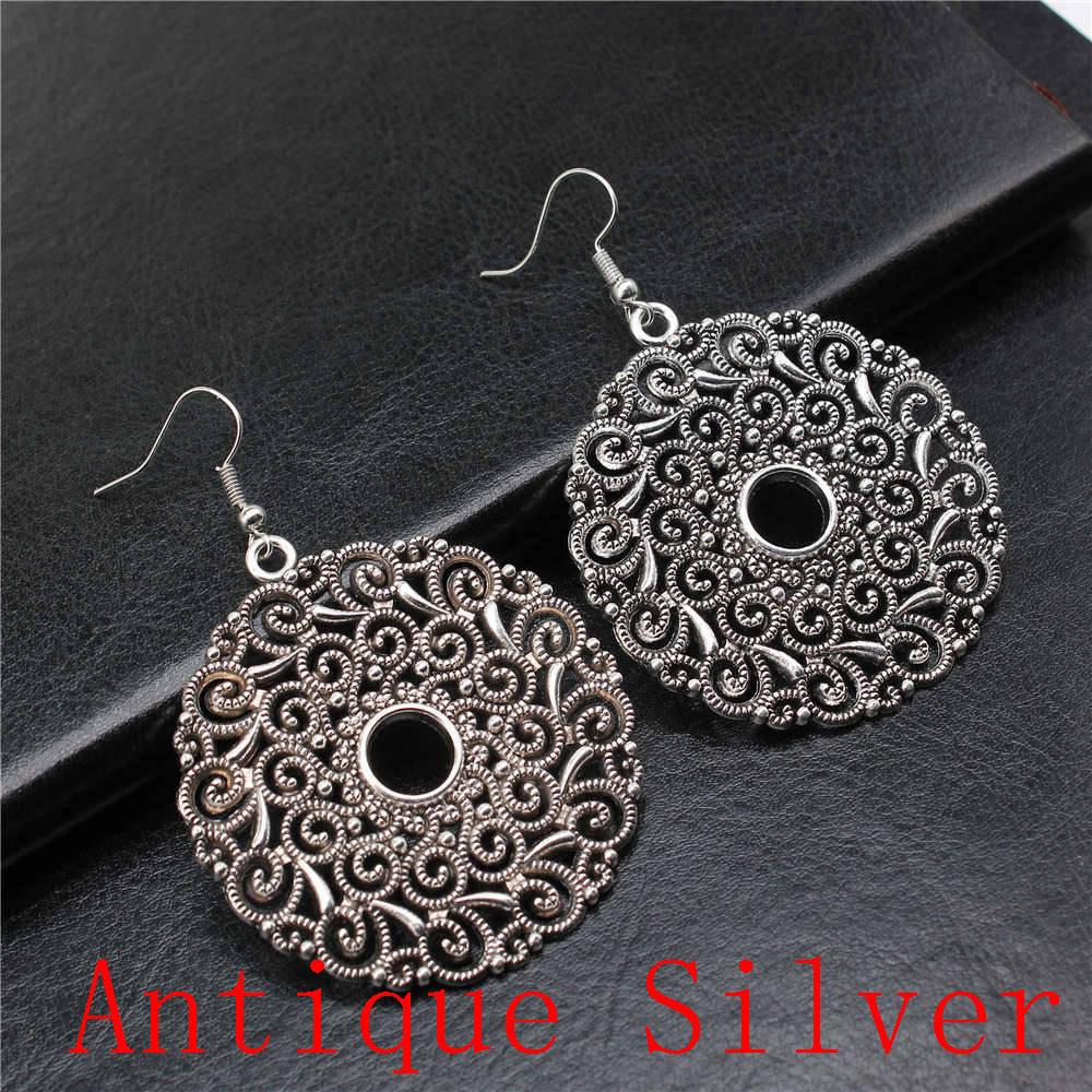 Mandala Pattern Drop Earrings Dangle Drop Earrings For Women Jewelry Making Wholesale