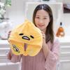 Cute Gudetama Anime Cute Egg Yolk Plush Toys Travel Pillow Shoulder Pad Portable U-shaped Headrest Long Trip Girl Gift