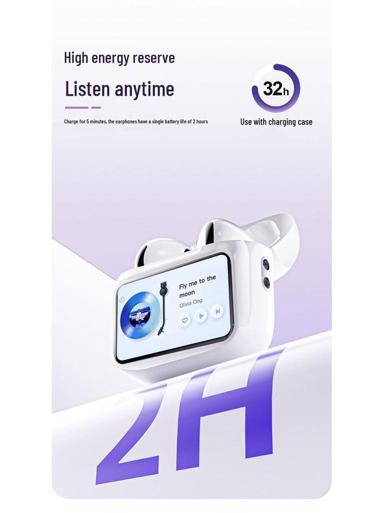 A11PRO Bluetooth TWS Earphones: Smart Touch, Color Screen, Noise Cancelling, Long Battery Life, Wireless, Multifunctional.