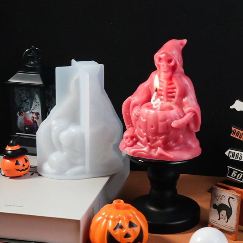 Silicone Molds Candle Making Moulds Silicone Craft Mould Skull Shape Halloween Ornament Mold Silicone Texture for Candle
