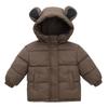 Kids Winter Warm Puffer Jacket With Hooded Design Boys Girls 3-8 Years Thick Lined Cotton Coat
