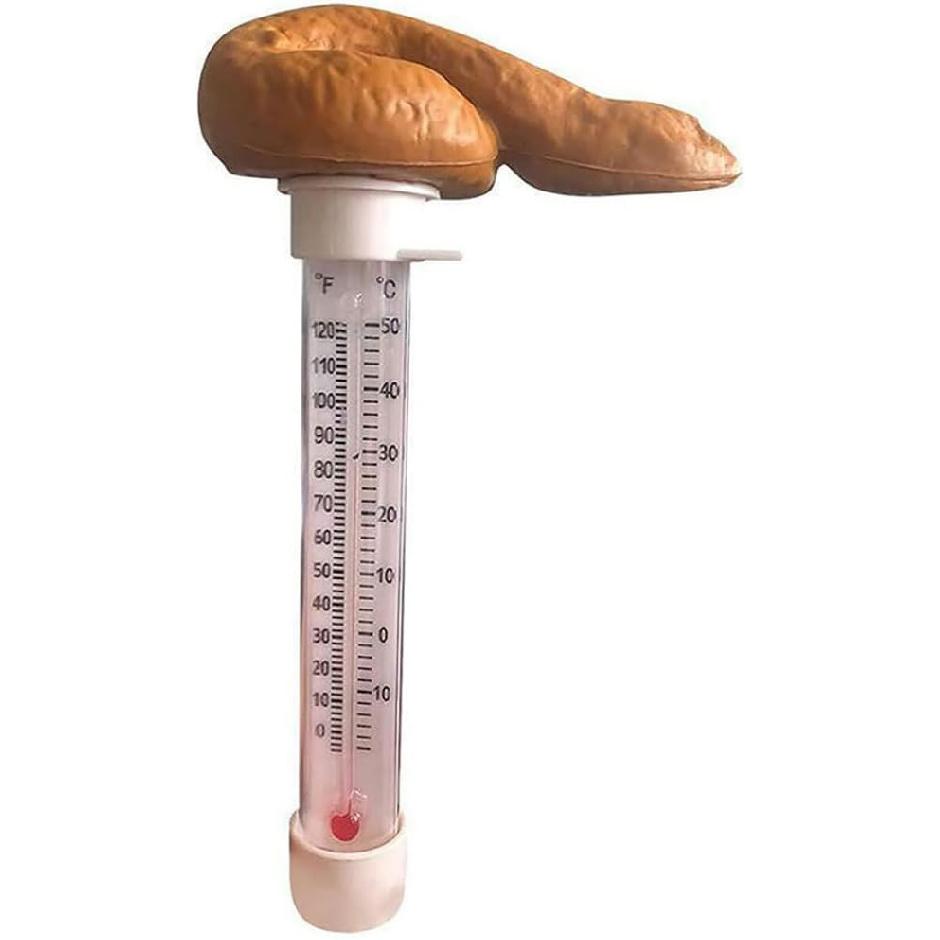 Pool Thermometer,Floating Thermometer, Swimming Pools Thermometer Floating Poop Prank Water Thermometer for Spas Hot Tubs