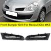 Grille de Pare-chocs Avant de Voiture Pour Renault Clio MK3 2005-2009 Grille Ouverte pour Phares Antibrouillard Prise d'Air Cache de Phare Antibrouillard