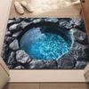 3D Hollow Illusion Bathroom Floor Mat Washbasin Bathtub Side Anti Slip Absorbent Rug Porch Entrance Exquisite Anti Slip Mat