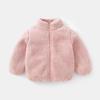 Unisex Kids' Velvet Jacket - Solid Color Long Sleeve for Spring & Autumn