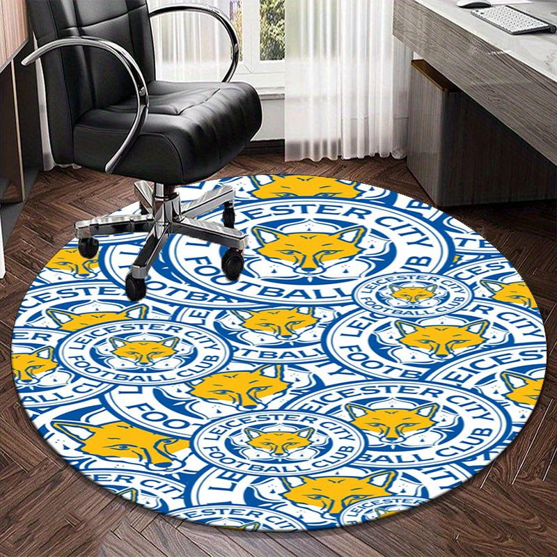 1PC round rug Fc Crest Design Printed Round Area Rug ,Rug For Home Office, Round Chair Rug, Decorative Carpet Fan gifts Christmas gift