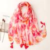 Fashion Aztec Floral Thin Tassel Viscose Shawl Scarf Lady Print Soft Pashmina Stole Wrap Snood Bufandas Muslim Hijab Sjaal