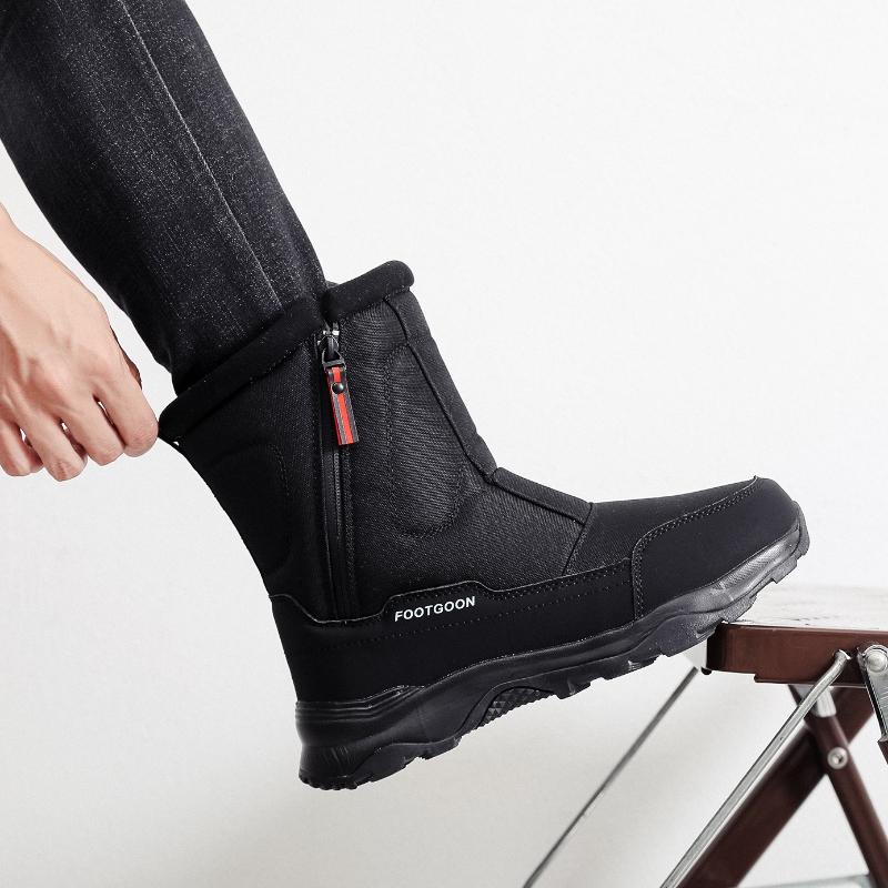 Warm Snow Boots for Men Cotton Shoes for Winter Outdoor Fashion Simple Comfortable Anti Slip Wear-resistant Cotton Shoes