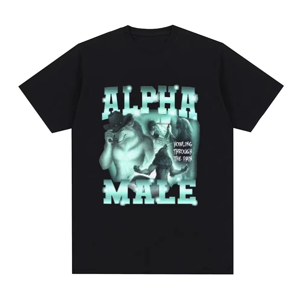 Human By Day Sigma By Night Funny Wolf Graphic T Shirt Men Women Casual Cotton Short Sleeve Oversized Casual Clothing 4XL