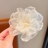 Hairpin Glitter Mesh Yarn Multi-Layered Flowers Decor Hair Clip Fairy Princess Style Hair Accessories