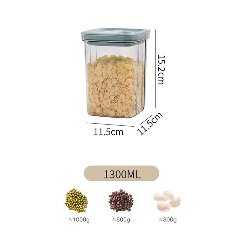Transparent Household Knob Sealed Jar for Snack Storage with Fresh-Keeping Lid Plastic Kitchen Storage Box
