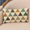 Nordic 30x50cm Geometry Style Cotton Linen Waist Cushion Cover Lattice Stripe Rectangular Sofa Decorative Throw Pillows Cover
