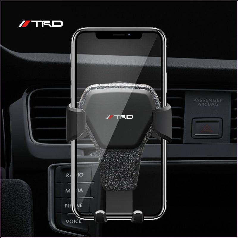 1pcs Gravity Car Phone Holder Air Vent GPS Stand Car Accessories for Toyota TRD GR Yaris Mark-X Mirai Yaris Corolla Avensis Aygo Vitz Vios