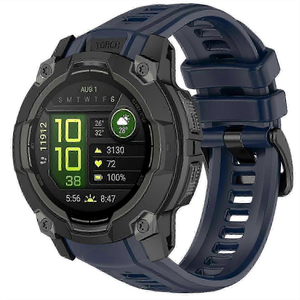 22mm Silicone Strap For Garmin Instinct 3 Solar/Instinct 3 AMOLED 45mm Replacement Watch Band