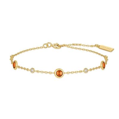 Bransoletka ANIA HAIE Gold Nano Gem Station ze srebra 925 B066-01G