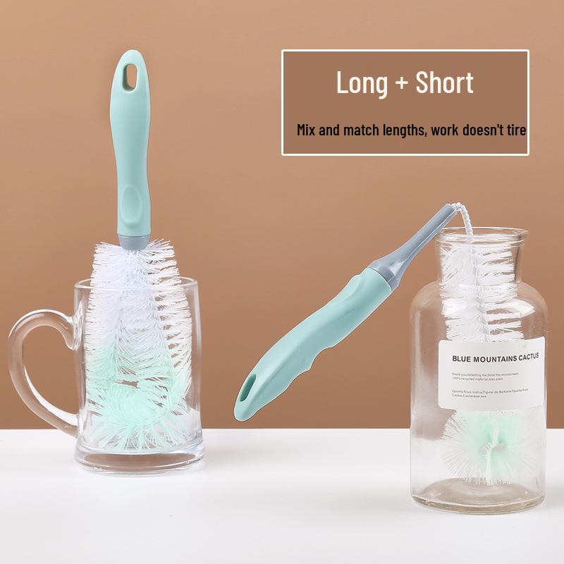 Tassenbürste mit langem Griff für Teeflecken: Babyflaschen-, Glas-, Wasserkocher- und Teetassenreiniger