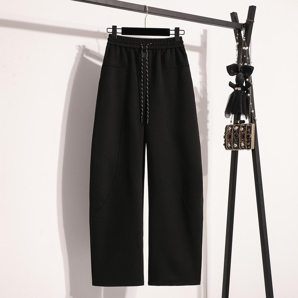 Autumn Spring Long Pants Sweatpants Women Harem Elastic Solid Waist Loose Pants