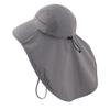 Connectyle UPF Adventure Sun Wide UV Safari Hat with Neck Ideal for Dark Gray 50+ Hat, Unisex, Brim, Protection, Cover, Fishing, Gardening,