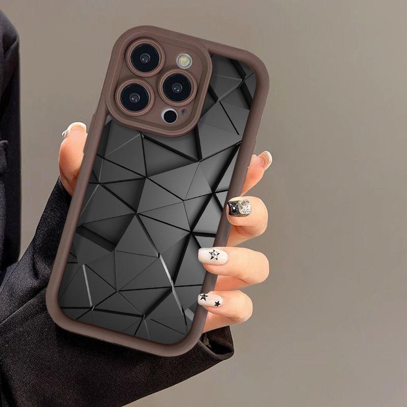Triangular Rhombus for iPhone17 Mobile Phone Case Apple 17promax New 2026 Fine Hole 13/12 Factory X