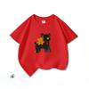 Summer Kids T Shirt with Dog Print Short Sleeve Round Neck Tee for Girls Kids Clothes Girls Clothes
