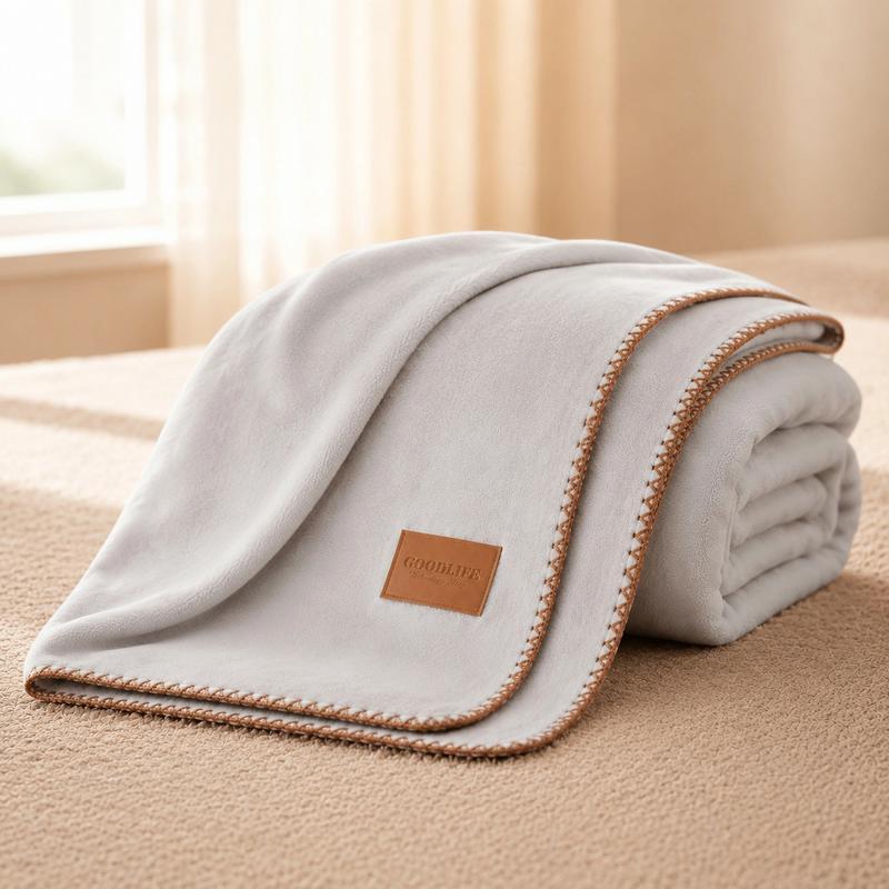 Double-sided Faux Cashmere Throw Blanket Office Nap Lightweight Sofa Cover All