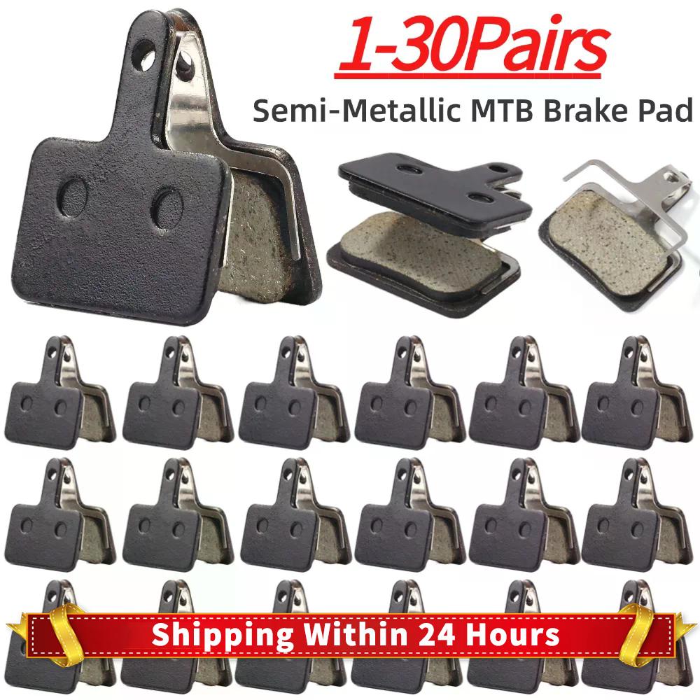 1-30Pairs Resin Semi-Metallic Cycling Brake Pad Bicycle Disc Brake Pads For SHIMANO M375 M445 M446 M525 M465 M475 M485 M495 M395