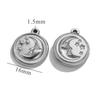  3pcs/Lot Vintage Stainless Steel Smiley Sun Moon Pendant Stainless Steel DIY Pendant Necklace Handmade Accessories