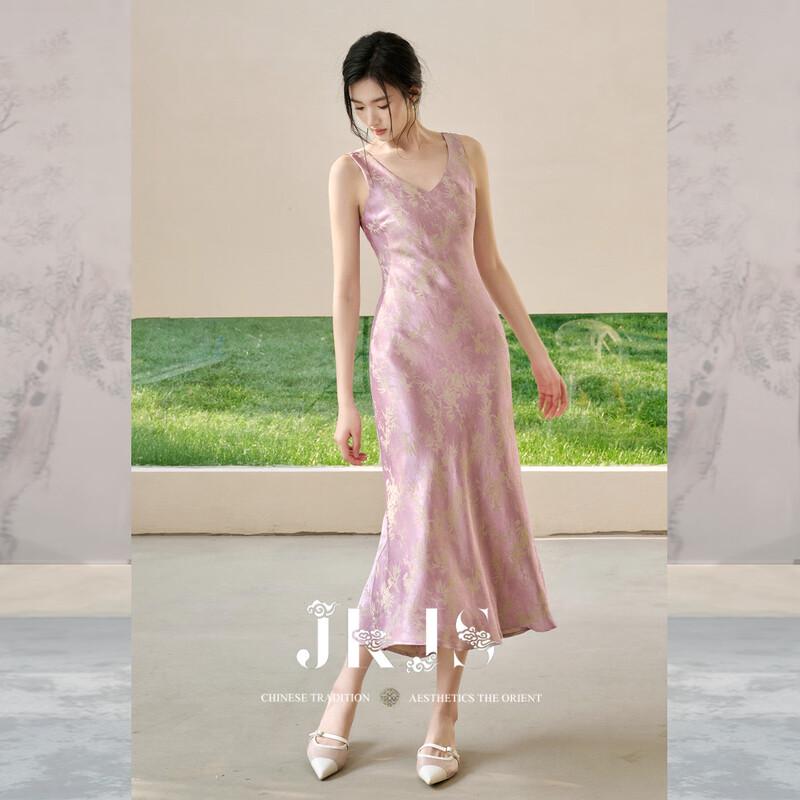 

Платье на бретелях-жаккарде в новом китайском стиле JK&JS Yunyanluo L