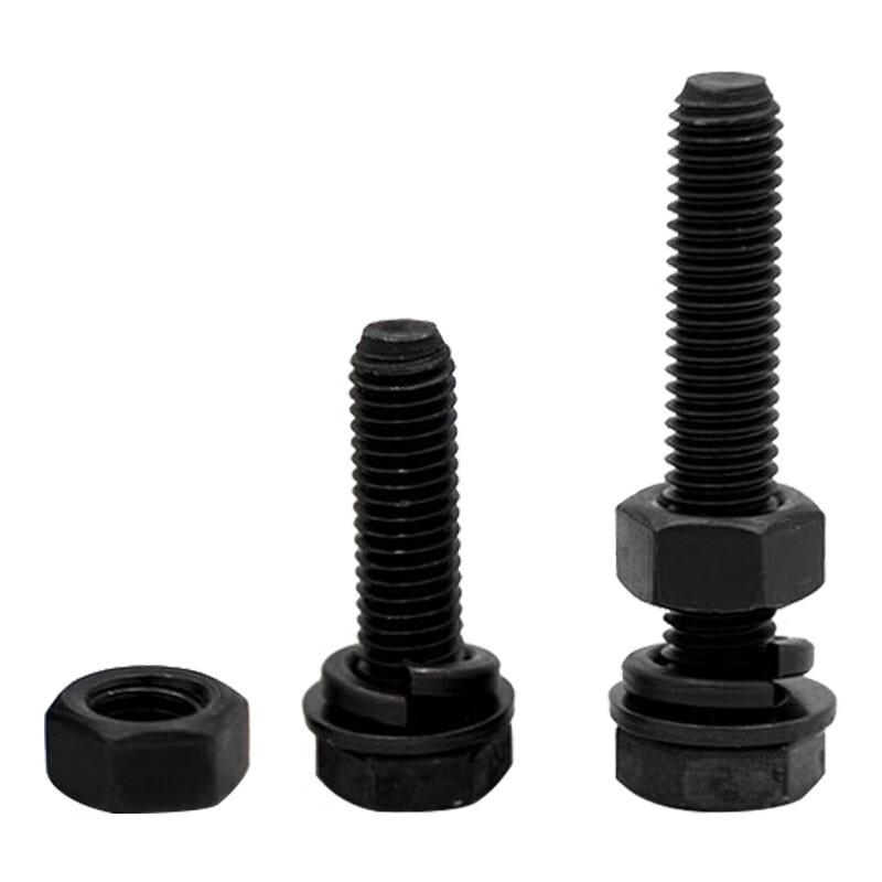 8.8 Grade Black Quenched Hex Head Bolt, Nut & Washer Set