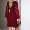 Women's Casual And Elegant Lace Sleeve Dress