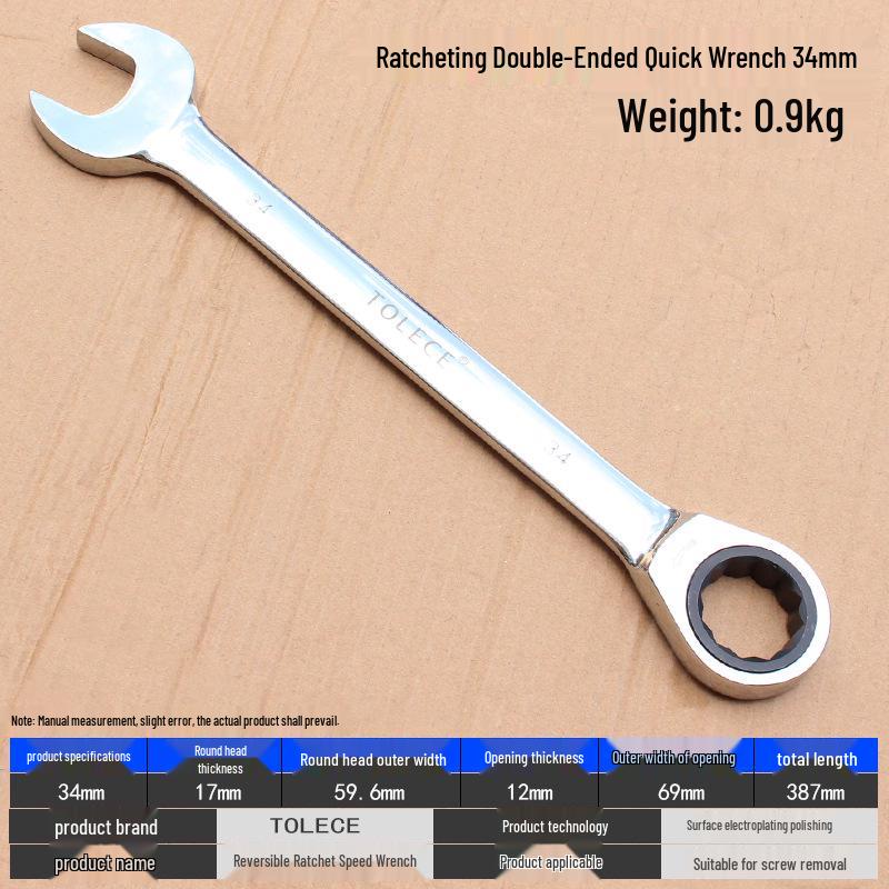 QuickTorx Reversible Ratchet Open-End Wrench