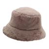 Fur Bucket Hat for Available In and and Solid Product Women's Fall/Winter, Black, Mocha, Ivory. Warm, Thick, Colors. Code Chat0796-mo /
