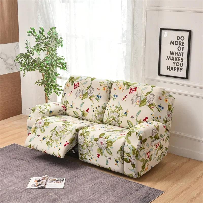 1/2/3 Seater Recliner Sofa Cover Stretch Chair Covers Elastic Sofa Slipcovers for Living Room Armchair Furniture Protector