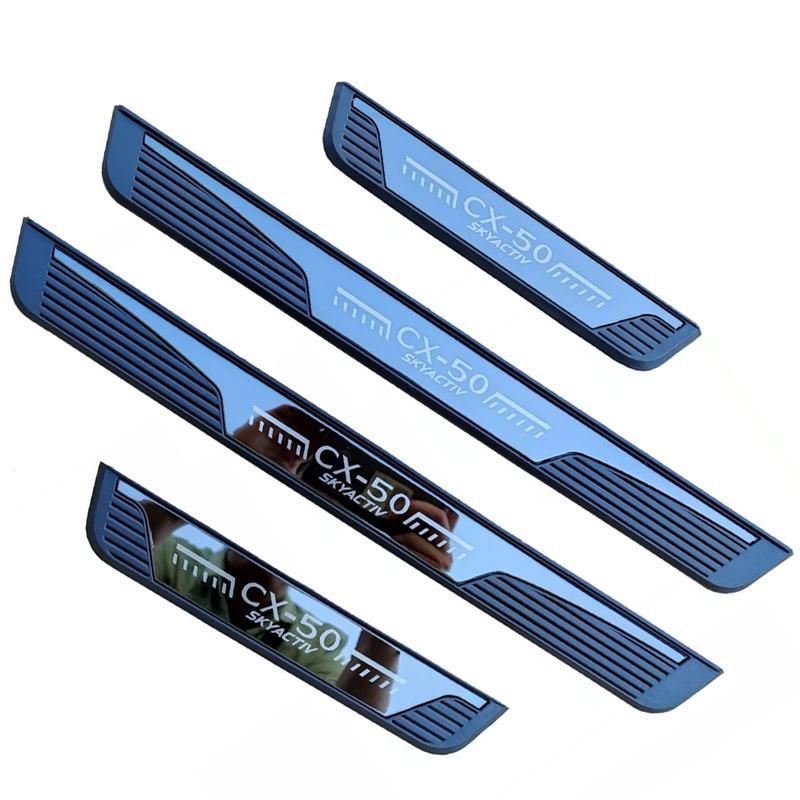 For Mazda CX50 CX-50 Door Sill Protector Car Accessories Threshold Scuff Plate Auto Stickers Pedal Trim Styling 2024